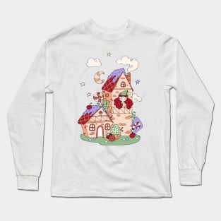 Funny princess in the tower. Fairytale castle Long Sleeve T-Shirt